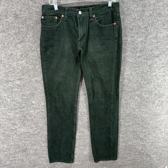 Levi's Other - Levi's Jeans Men 31/32 Green Denim Dark Wash Mid Rise 511 Skinny Pockets Regular